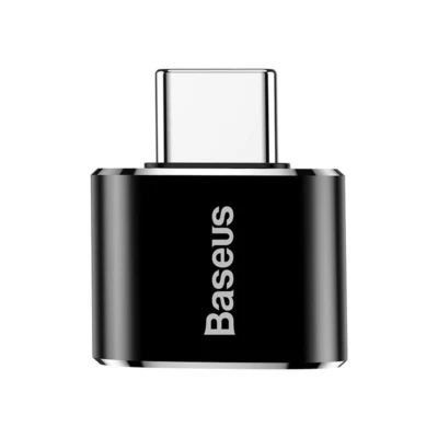 Baseus Mini USB Female to Type-C Male Adapter Converter - Black