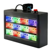 RGB LED Stage Strobe Light – Multi-Color DJ Party Lighting with Flash & Controls