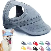 [HBUDTJK] Outdoor Sun Protection Hood for Dogs, Dog Bucket Hat, Dog Sun Hat, Outdoor Pet Baseball Cap, Summer Outdoor Pet Sun Protection Hat for Dogs Cats (Gray,M)
