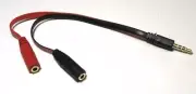 Y Splitter Cable 3.5 Mm 1 Male To 2 Dual Female Audio Cable for Earphone Headset