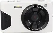 Digital Camera for Photography, 1080P HD 8X Digital Zoom Smart Pocket Selfie Camera Autofocus with 2.7 Inch IPS Screen, 30MP Portable Anti Shake Vlogging Camera for Travel (White)