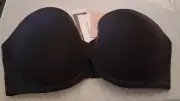 NWT Calvin Klein Women's 36D Perfectly Fit Strapless Push Up Bra QF5677 Black