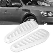 Universal Decorative Air Flow Intake Decor Hood Scoop Vent Bonnet Cover White