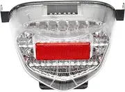 Indicators Flowing Turn Signal - Steering Indicator Rear Tail Lights Tail Light Brake Assembly for Suzuki GSXR600 GSXR750 2001-2003 Motorcycle Plastic Turn Signal Indicator (Color : Clear)