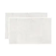 2pc Bambury Bathroom Floor Elvire Bath Mat 2 Pack Ivory Cotton Woven Home Decor