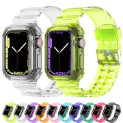 Silicone Watch Band For Apple Watch Ultra Series 8 7 6 5 SE Strap Transparent