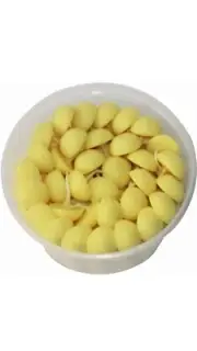 Batti Cow Ghee Diya for Puja, 100 Pieces, Wax Free Vegan Ghee Batti