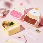 Fashionable Cake Shaped Lunch Box Portable Fresh Box Food Container Kids