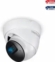 TRENDnet Indoor Outdoor 5MP H.265 PoE IR Fixed Turret Network Camera, IP66 Rated
