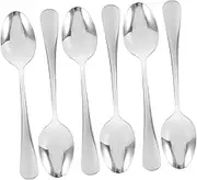 TIDTALEO Dinner Spoons 6 Stainless Steel Table Spoons Set Family-Size Smooth Surface Easy to Clean