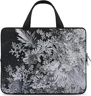 [FHPCE] Laptop Shoulder Bag Laptop Bag Computer Bag Ice Crystal Pattern Messenger Bag for Unisex, Ice Crystal Pattern, 10inch