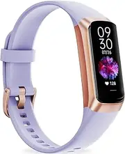 Fitness Tracker, Blood Pressure Watch with 1.10''AMOLED Touch Color Screen, Step Tracker with 24/7 Heart Rate Blood Oxygen Sleep Tracking, Activity Tracker Counter Pedometer for Women Android iOS