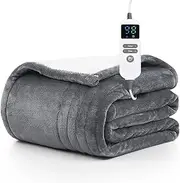 Electric Blanket Heated Throw Blanket - Heated Blanket Room Decor Electric Throw Blanket| Electric Heating Pad Throw Blanket | 10 Heating Levels & 9 Hours Auto-Off Overheat Protection 130x160cm