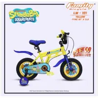 在飛比找蝦皮購物優惠-12 英寸家庭品牌 BMX 兒童自行車海綿寶寶 - 速度卡車