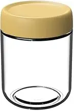 Posuu 6 Pack Glass Jars with Lids Overnight Oats Meal Prep Salad Food Container 500ML Snacks Cereal Containers Pudding Yogurt Storage Mason Jar Airtight (Yellow)