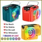 Blue-tooth Stereo Speaker w USB&Type-C 15W for Makita For Milwaukee 18V Battery