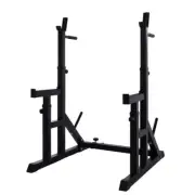Barbell Squat Rack Adjustable Weight Lifting Stand Frame Station Bench Home Gym