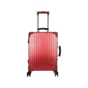 Swiss Aluminum Luggage Suitcase 360 degree rolling HardCase 28" - Red