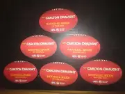 6 CARLTON DRAUGHT / Official beer of AFL Issue collectable COASTERS for $3 NEW