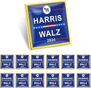 [YYDSPin] 10/20/50/100Pcs Kamala Harris Walz 2024 Flag Lapel Pins Bulk - Show Your Support For Democratic Party 2024 President Vote Campaign Pins Badge Button Souvenir