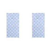 2x LVD Kids/Children Microfibre Beach Towel In Bag Quick-Drying 70x140cm Checks