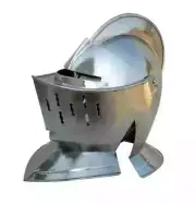 Medieval Closed European Helmet Knight Battle Armor 18 Gauge Vintage Helmet