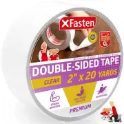 Clear Double Sided Sticky Tape, Removable, 2-Inches X 20-Yards, Single Roll Idea