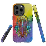 For Apple iPhone 13 Pro Max Case, Armour Back Cover, Colourful Dreamcatcher