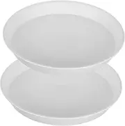 2pcs Bird Feeding Basin Bird Water Bowls Outdoor Bird Feeder Accessories Round Bird Bowls Water Bowls Inserts Replacement Bird Feeding Trays Bird Feeder Dish Water Dish Pp White