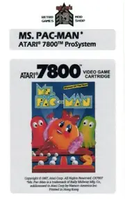Atari 7800 Replacement Label - Ms. Pac-Man [Custom Color]