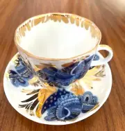 Lomonosov Porcelain "Golden Garden - 22 Karat Gold" Coffee Cup & Saucer