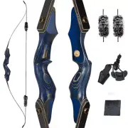 Wooden Archery 60" Takedown Recurve Bow Right Hand Traditional Hunting Longbow