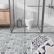Thickened Bathroom Floor Stickers, Self-Adhesive Waterproof Kitchen Bathroom Floor Renovation Remodeling Carpet Stickers(N,60cmx5m)