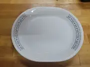 Vintage Corelle BLUEBERRY Oval Serving Platter 12" Blue White