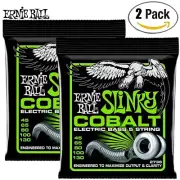 2-PACK Ernie Ball 2736 5-String Reg Slinky Cobalt Electric Bass Strings 45-130