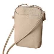 Small Crossbody Cell Phone Purse for Women, Mini Messenger Shoulder Handbag Wallet with Credit Card Slots - Khaki