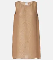 [Leset] Leset Stella sequined linen-blend minidress AU 14 gold