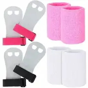 2 pares de protectores de puños de palma de mano de gimnasia