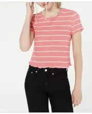 Tops For Women Size M Self Esteem Pink Lettuce-Hem T-Shirt