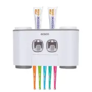 Toothbrush Holder Multifunctional Wall Mounted Toothbrush and Toothpaste Sque...