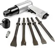 Pneumatic Shovel Industrial Pneumatic Chisel Straight Type Handle Air Chisel Pneumatic Hammer Shovel Tool with Scraper Knife for Casting Sand Cleaning and Welding Round Handle