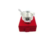 Brass Solid Bowl with Spoon, Silver, 2 Piece
