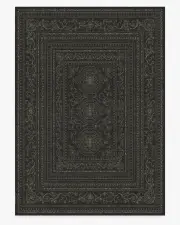 305' x 425' | Machine Washable Runner Rug | Kid & Pet Friendly | Indoor Rug | Gisele Soft Black Flatwoven Rug | Ruggable