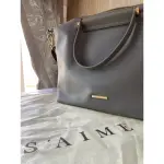 ［二手]9.9成新 S’AIME 女托特包-特級輕量尼龍2WAY托特包-灰色