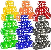 JOINPAYA 50pcs Colored Game Dice Party Dice Game Numbered Dice Funny Game Dice Party Accessory