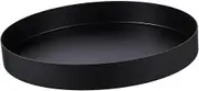NOLITOY Decorative Round Tray Black Serving Tray Versatile Candle Holder Storage Plate for Home Decor Stylish Round for Organizing Serving Items
