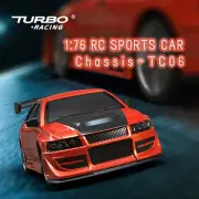 1:76 High-Speed RC Car with MultiColor LED Lights/Adjustable Wheelbase/30m Rangp