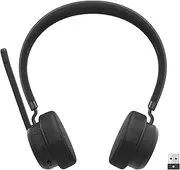 Lenovo - Headset - On-Ear - Bluetooth - Wireless - Adapter USB-A via Bluetooth - Black - Certified for Microsoft Teams