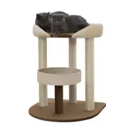 Modern Cat Tree Tower with Extra Large Platform Perch Bed for Maine Coon and ...