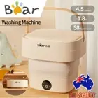 Bear Mini Washing Machine Bucket Folding Portable Laundry Machine ClothesWashing